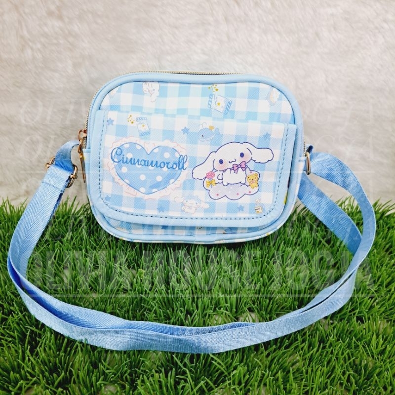 Tas Selempang Cinnamorol kotak Kotak Tas Cinnamoroll 1 Rest Tas Cinnamoroll Selempang Bukaan Depan