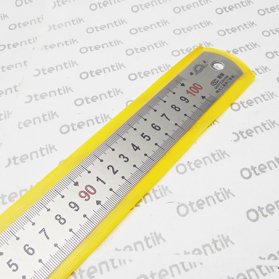 

SPONTAN PENGGARIS BESI 1 CM 1 MM 1 METER STEEL RULER 4 INCH