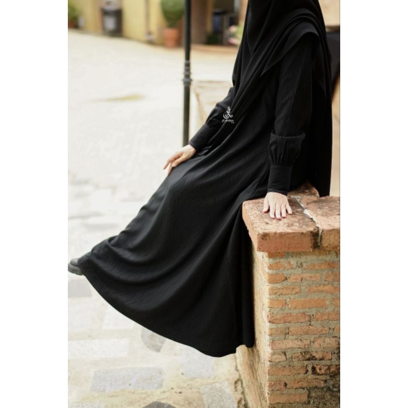 AbNis Al arabian butik/Zayna motif daun pandan gamis only