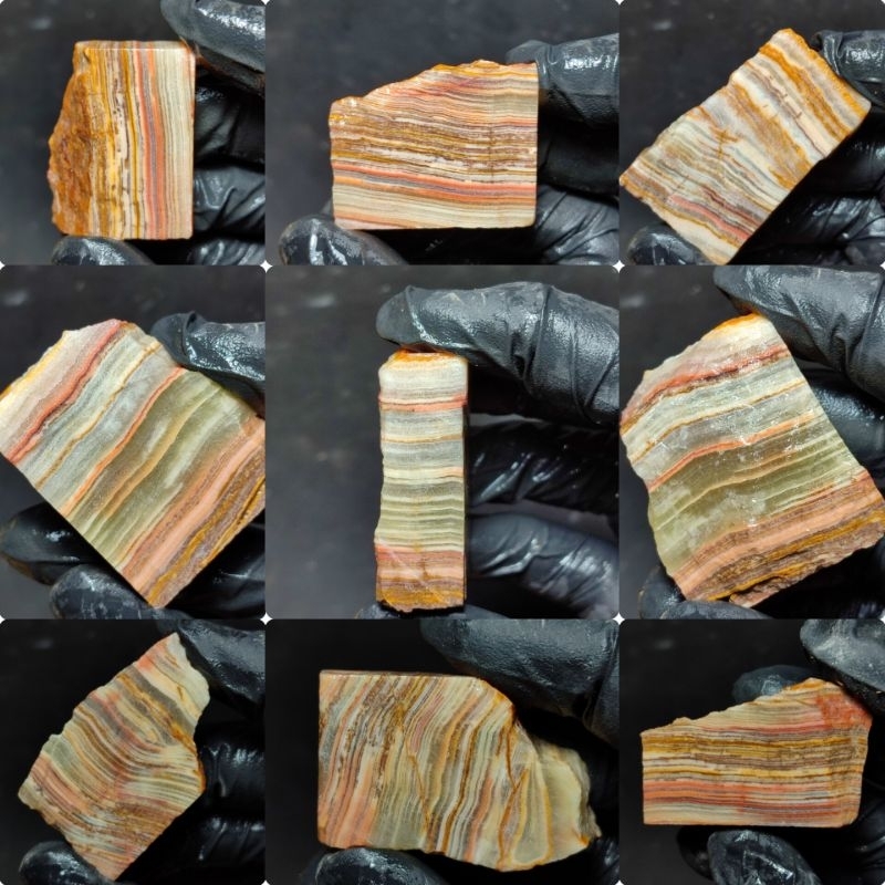 Lapis agate/lempengan batu akik lapis agate/bongkahan lapis agate/Bahanan batu akik lapis agate