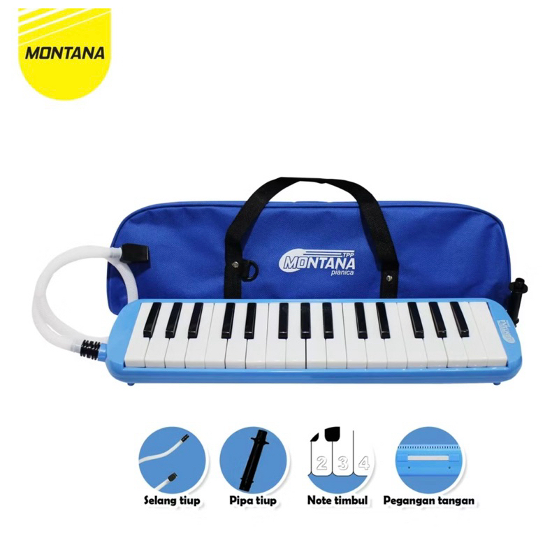 Montana Pianika Tas/Pinanika Anak +tas murah kualitas bagus warna biru dan pink