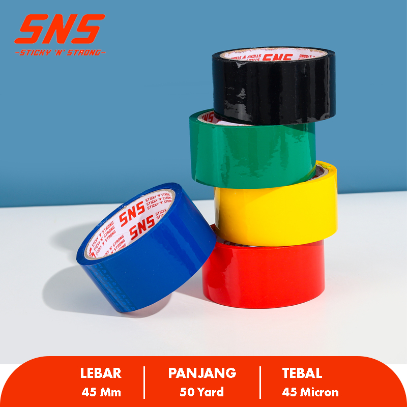 

Lakban OPP Tape / Lakban Warna 50 Yard SNS Sticky N Strong