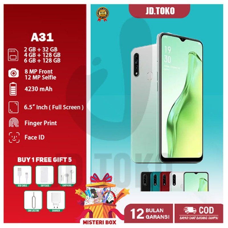 HP OPPO A31 Ram 8/256 GB Smartphone Garansi 1 Tahun Grosir