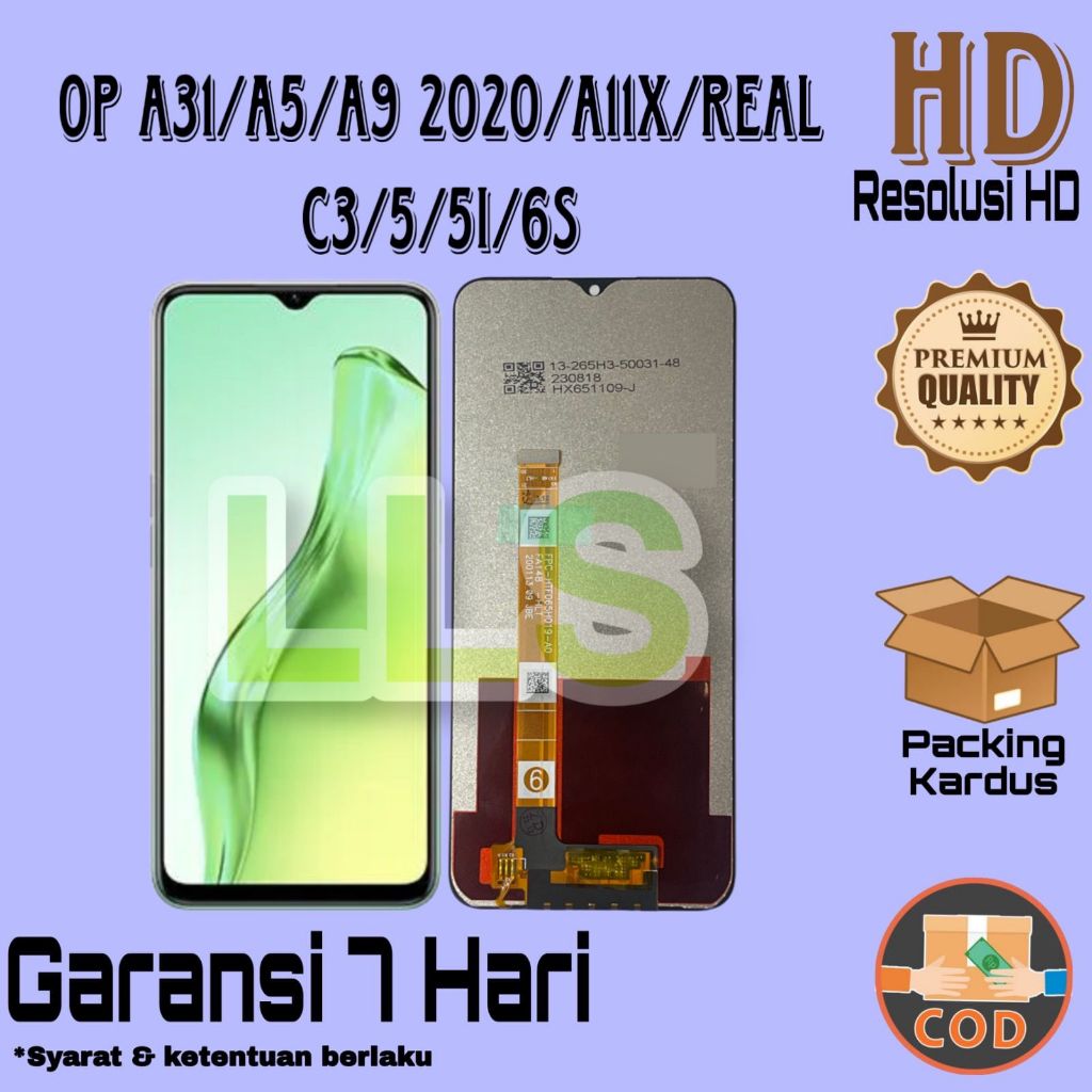 LCD OPPO A31 2020/A5 2020/A9 2020/REALME C3/5/5I/5S/6S/A11X UNIVERSAL FULLSET TOUCHSCREEN