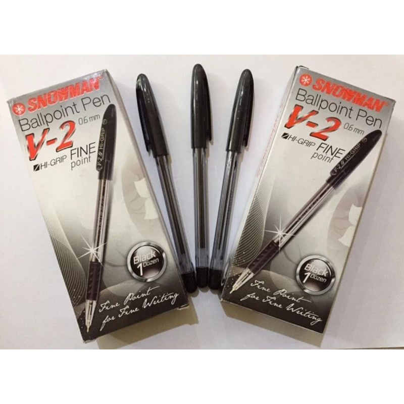 

Pulpen Snowman V-2 0.6 mm Hitam