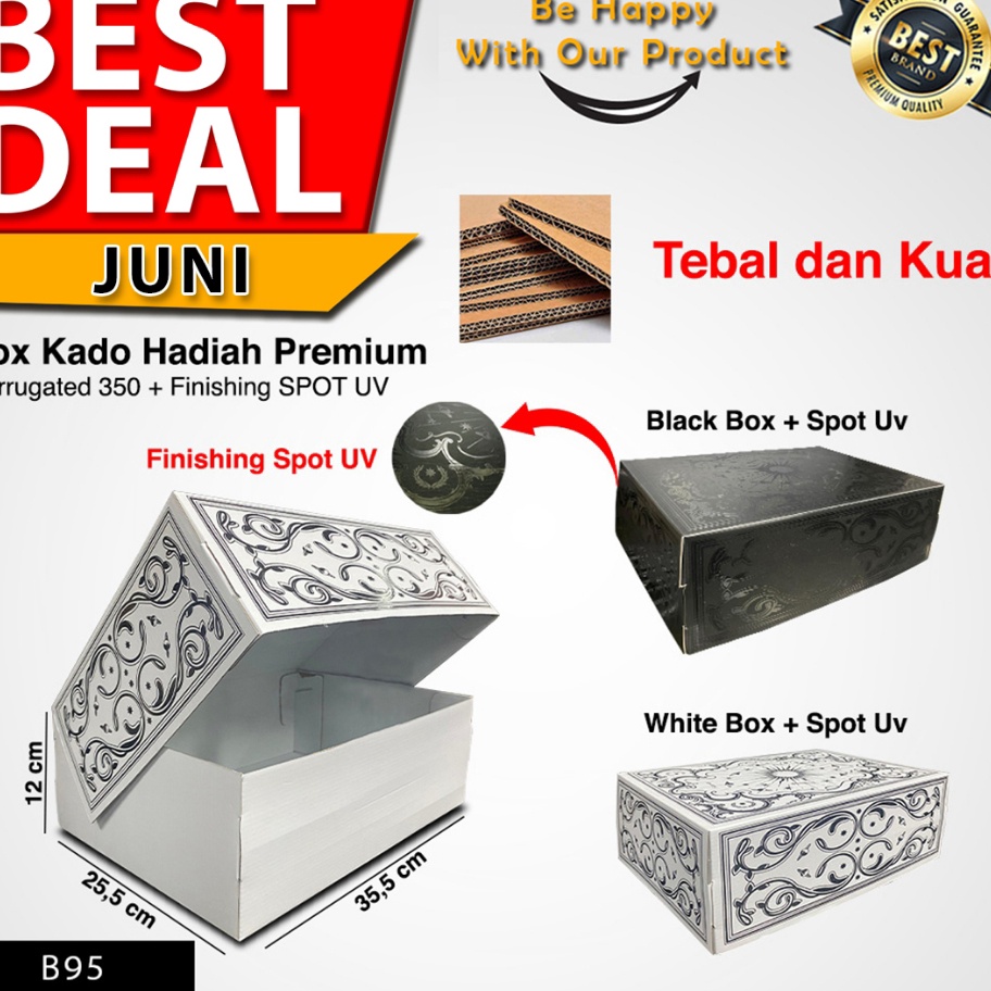 

BERKUALITAS Box Kado Kotak Hadiah Jumbo Box Spot Uv B95