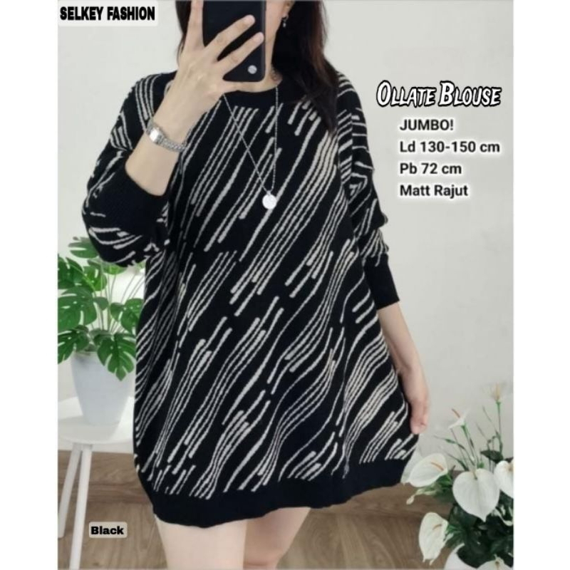 kinder blouse rajut jumbo,Olllate blouse rajut jumbo,Root Blouse rajut jumbo