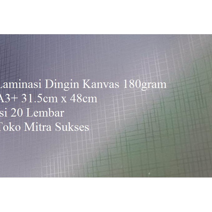 

ORIGINAL PRODUK Laminasi Dingin Kanvas A3 315cm x 48cm