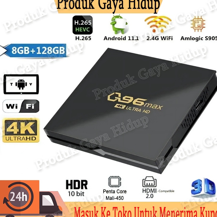 Murah Q96 MAX Android Box TV Box S95 8gb Ram 128gb Rom TV BOX 24G Dualband WIFI 4K Smart Tv Box Unlo