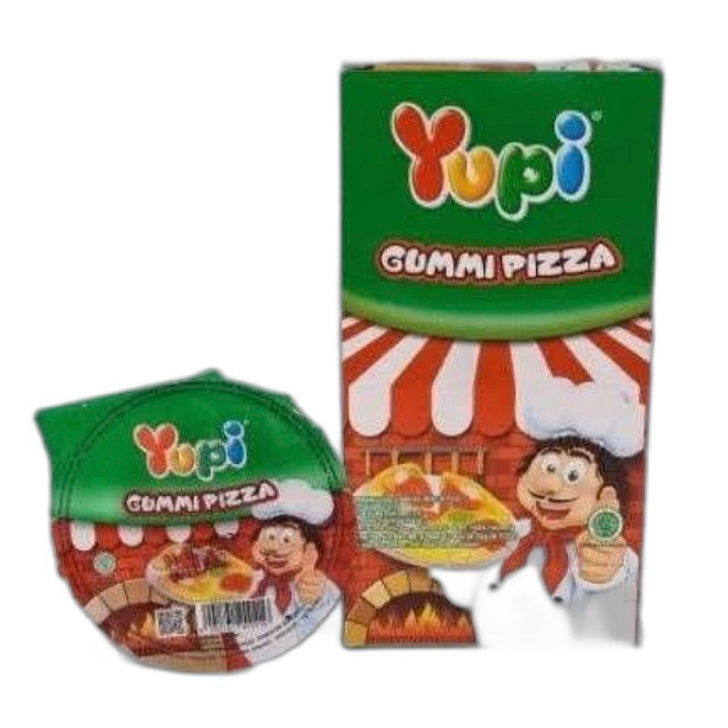 

YUPI GUMMI PIZZA 1 BOX ISI 12 PCS @12 GRAM