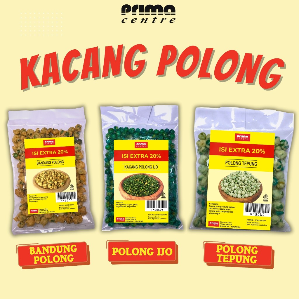 

(PS3) KACANG BANDUNG POLONG 85gr / POLONG IJO 105gr / POLONG TEPUNG 80gr