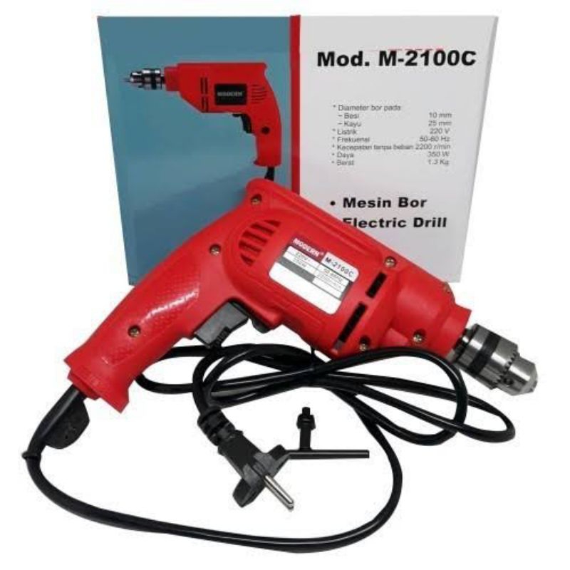 * MODERN M-2100C Mesin Bor Bolak-Balik 10 mm / bor listrik 10mm