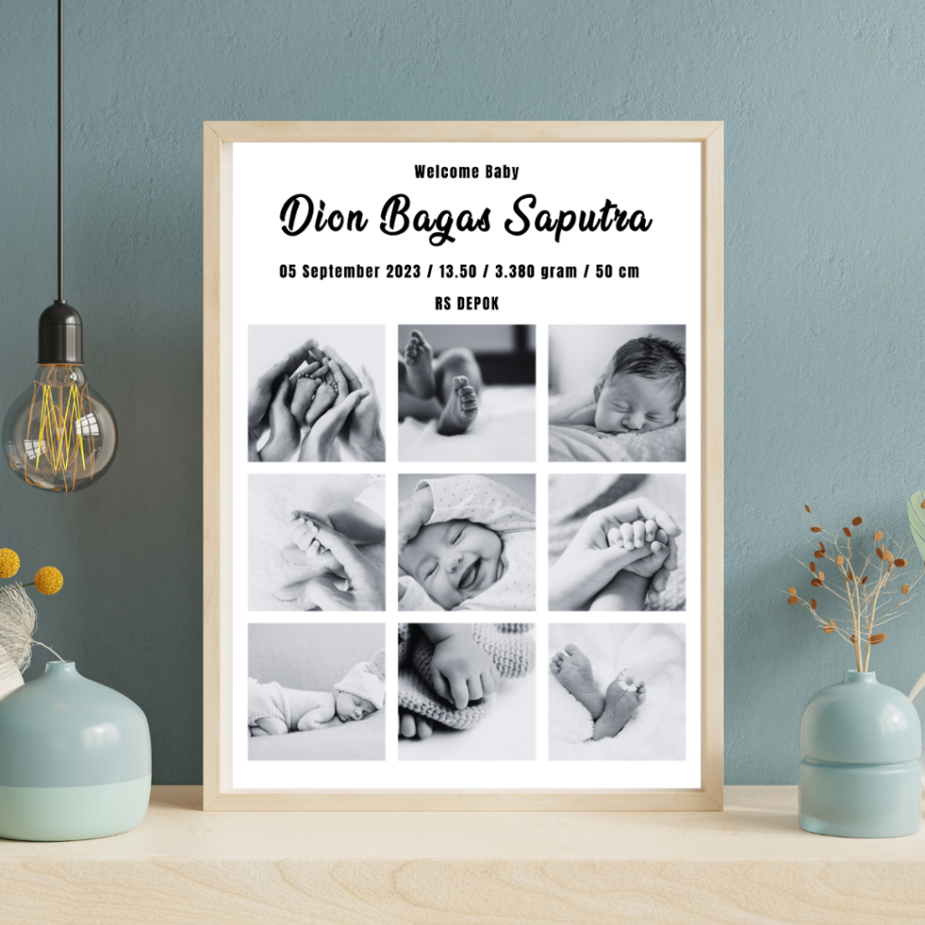 Newborn Frame | Bingkai Foto Biodata Bayi Newborn