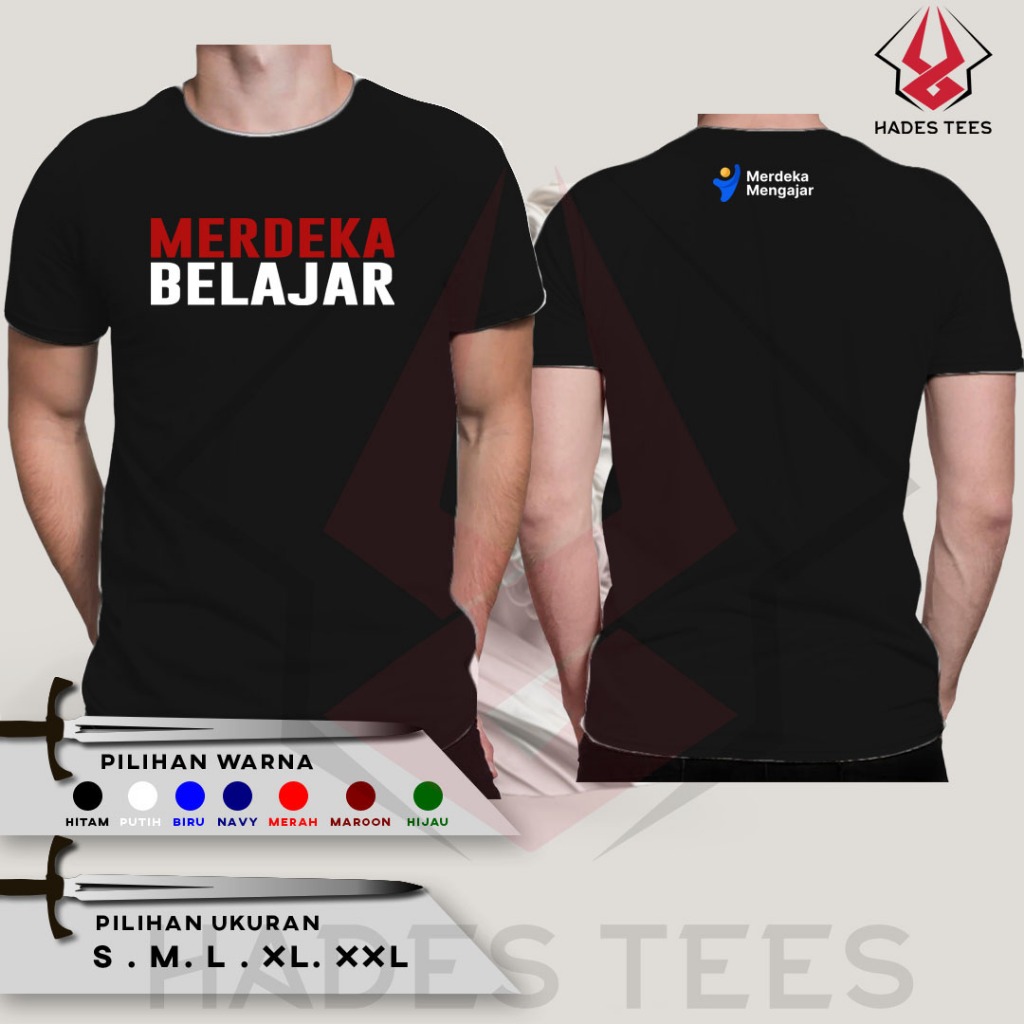 KAOS MERDEKA BELAJAR / BAJU MERDEKA MENGAJAR  - TSHIRT Kaos Pendidikan