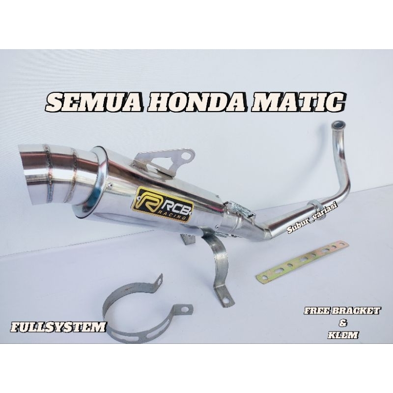 knalpot racing RCB KEPET semua motor honda matic.beat karbu,beat pgm-fi,beat esp-fi,vario 110 karbu/