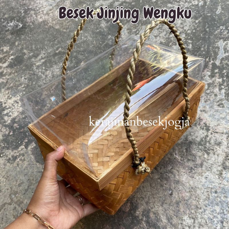 

BESEK JINJING WENGKU 20X30 MIKA T 16CM | besek makanan besek cantik hantaran seserahan lamaran hampers parsel bingkisan parselan