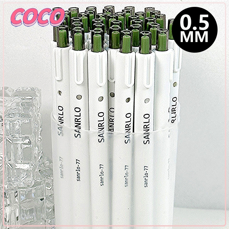 

Ins Pena Hitam Netral Gaya Huruf Sederhana 0.5MM / Pena mekanis pena gel estetika Pena Gel Hijau Melati / Pena Alat Tulis Kantor Tipe Tekan 0.5MM Pena Gel - coco_market