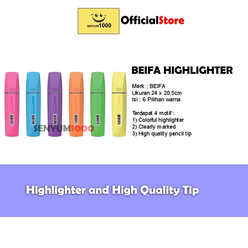 

BEIFA Highlighter / Stabilo Soft Color HY511
