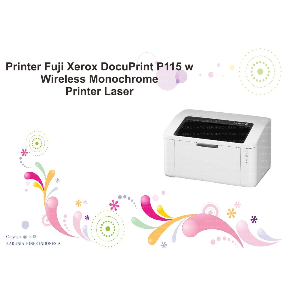 Printer second Fuji Xerox DocuPrint P115 w Wireless Monochrome Printer Laser siap pakai