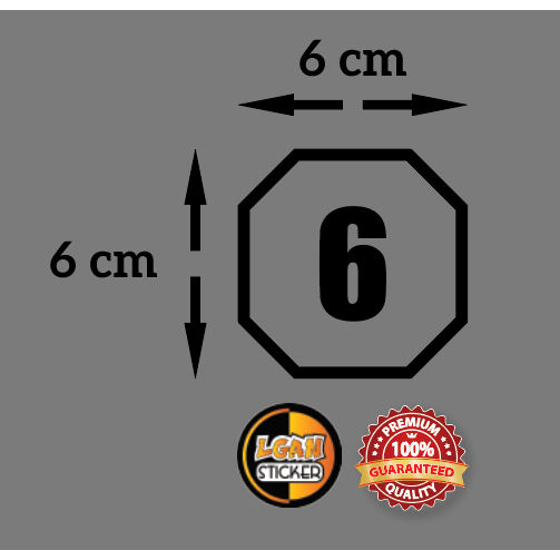 

STICKER CUTTING ANGKA MODEL SEGI 8 UKURAN 6 CM BAHAN MERK ORACAL GLOSSY