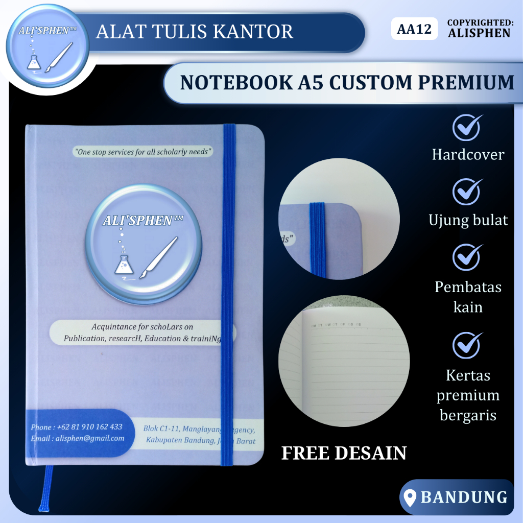 

Notebook Custom Ukuran A5 PREMIUM dengan Hardcover | Desain Suka-suka