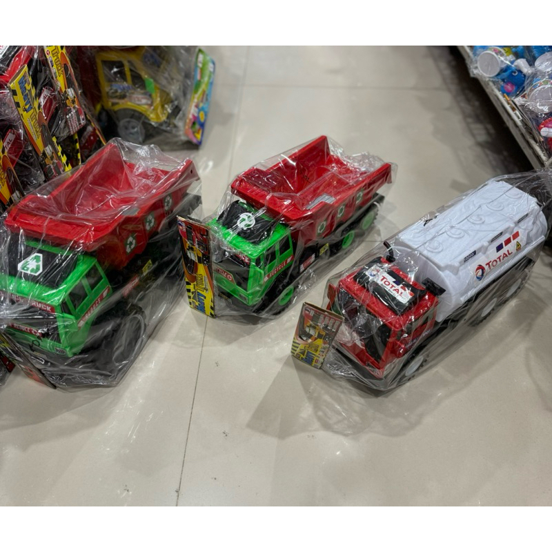 Mainan Mobil Truk Sampah dan Truk Tangki / Truk Dump Truck minyak Besar Murah