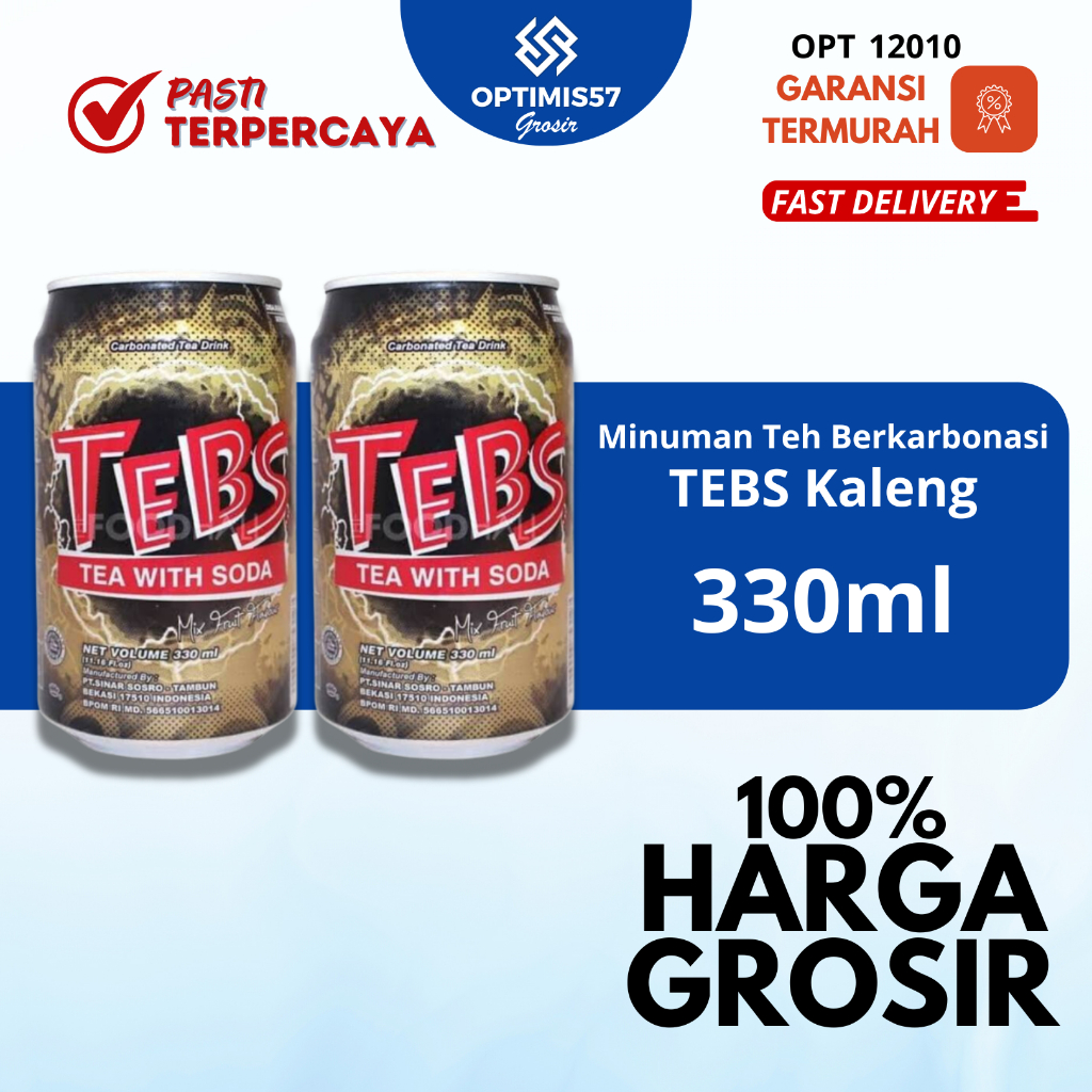 

TEBS Kaleng 350ml | Minuman Teh Berkarbonasi TEBS Kaleng Grosir Termurah 24pcs OPT12010