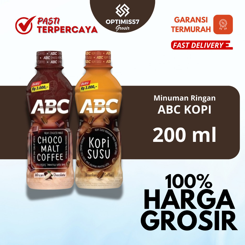 

ABC Kopi 200ml | Minuman Ringan ABC Kopi Grosir Termurah 24pcs OPT11061
