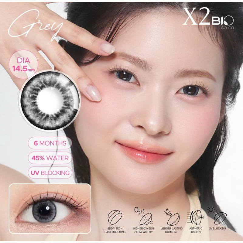 Softlen X2 Bio Color | Softlens X2 | Diameter 14.5mm | Softlens Normal & Minus FREE LENSCASE