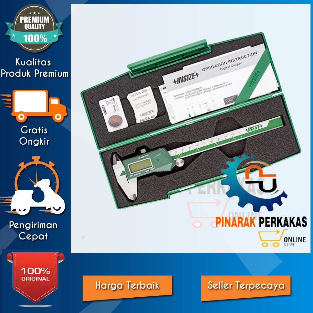 Insize 1108-150 Digital Caliper - Sigmat /Jangka Sorong 6 inch | Original Resmi Insize
