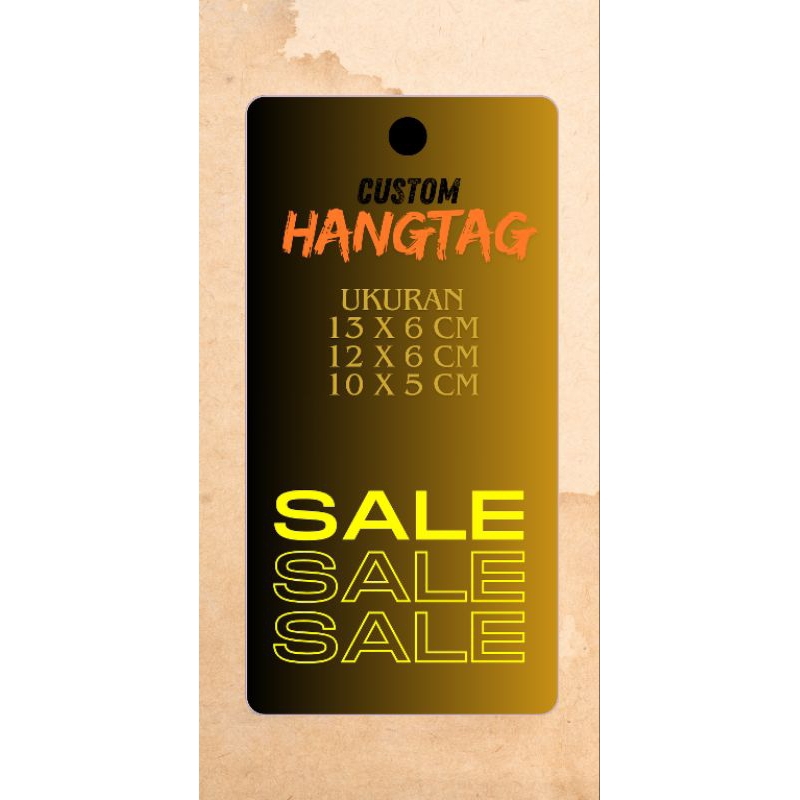 

Custom Hangtag, tag baju, tag merk, tag kaos, label, luggage
