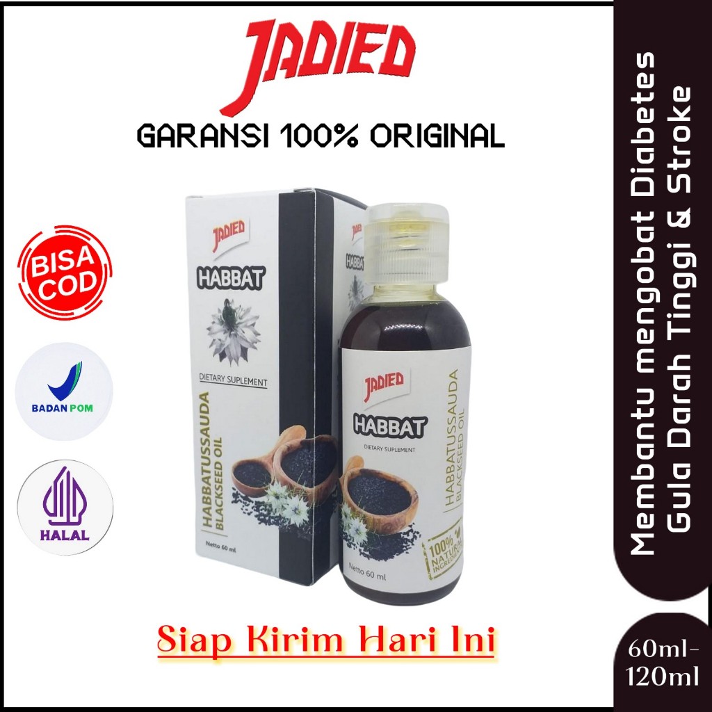 Jadied Habbat Habbatussauda Original Membantu Stroke Diabet Gula Darah Tinggi Blackseed Oil