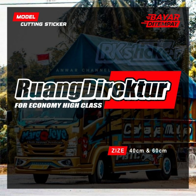 Stiker kaca Truk Ruang Direktur stiker cutting kaca mobil truk keren