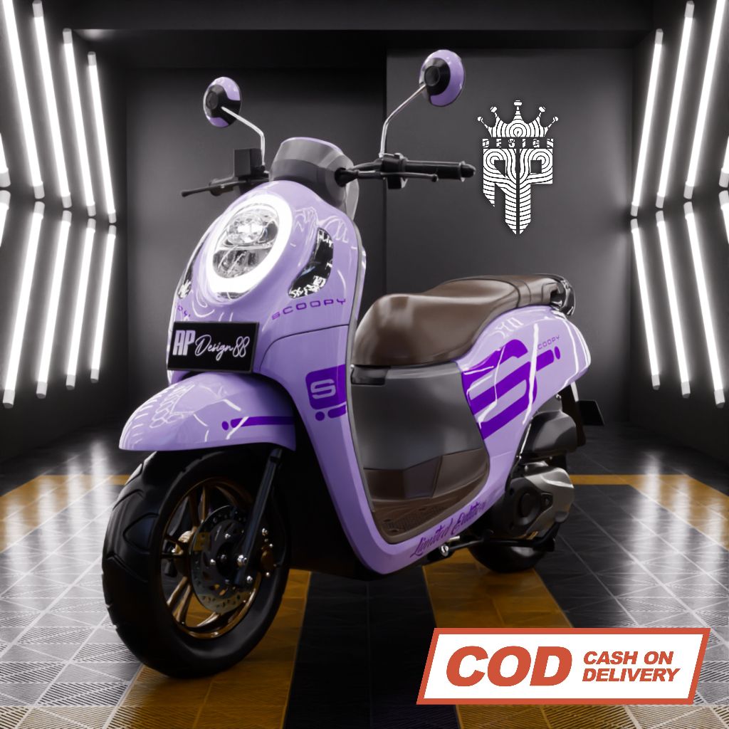 decal  scoopy sticker scoopy S full body karbu FI donat full dasbor bisa chat Bts dekal stiker vario