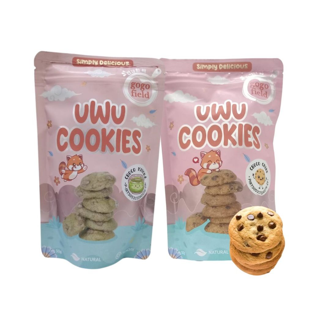 

Uwu Cookies Gogofield Cemilan Kukis Choco Chips Snack Coklat Cemilan Anak dan Dewasa