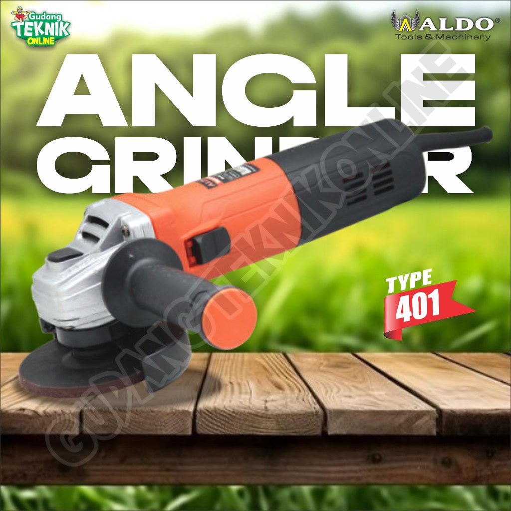 Gerinda Disgrinda 4" 550W SWITCH SIDE ALDO 401 / Mesin Gerinda Tangan Switch Samping 4Inch ALDO 401 