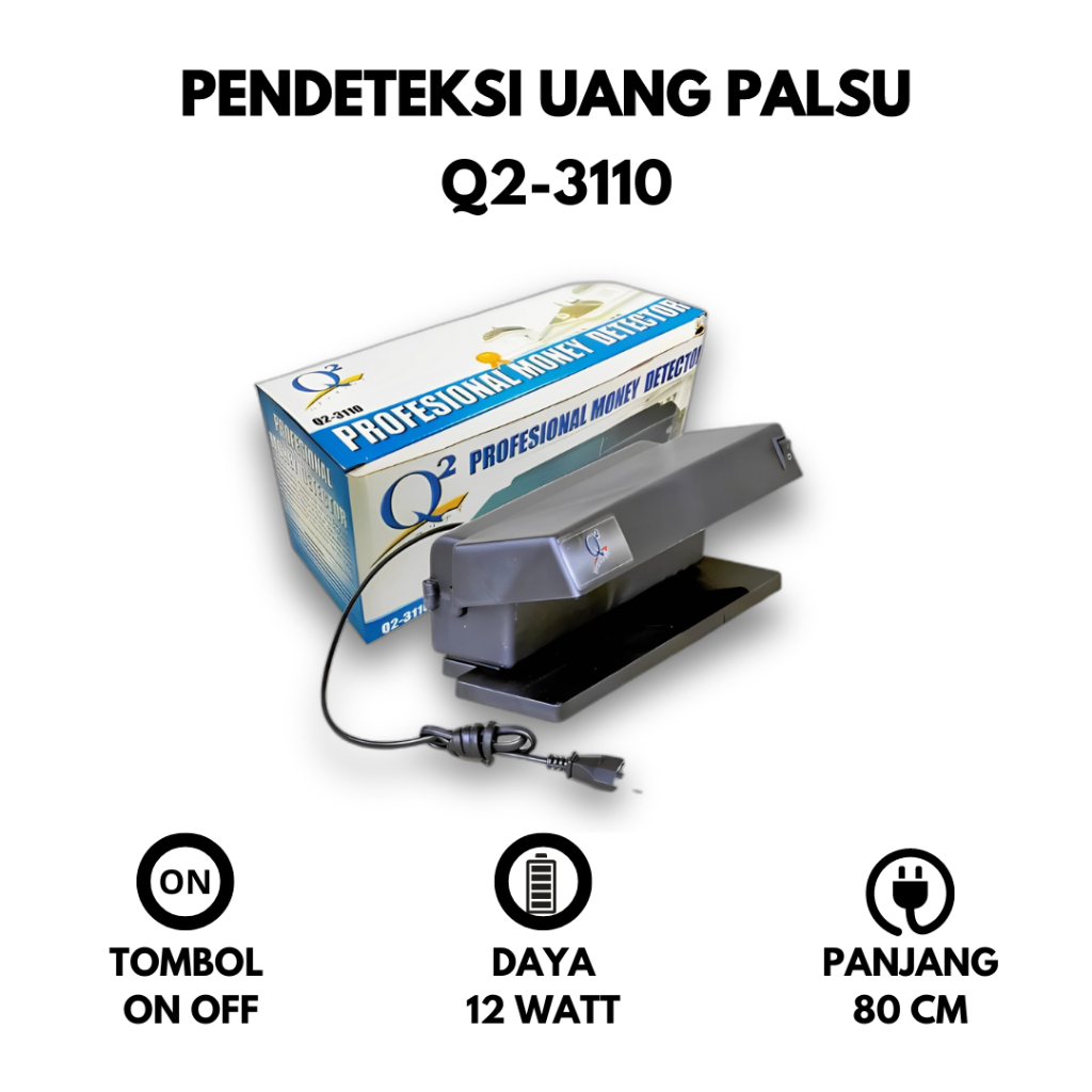 

CEK UANG Q2 3110 | Alat Pengecekan Uang Ultraviolet Q2 3110