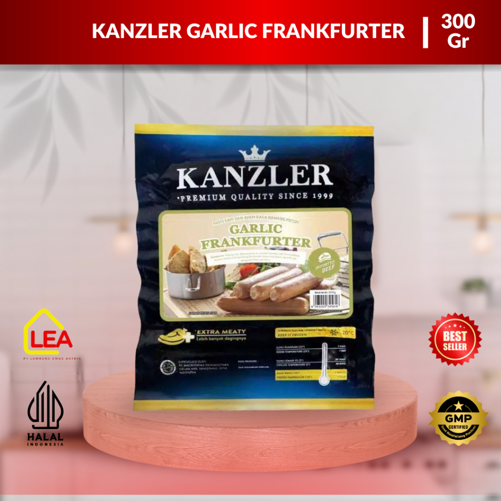 

Kanzler Garlic Frankfurter 300gr / Sosis Sapi Rasa Bawang