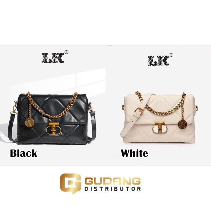Sling Bag GD23813 Tas Selempang Quilted Wanita Rantai Pendek Import