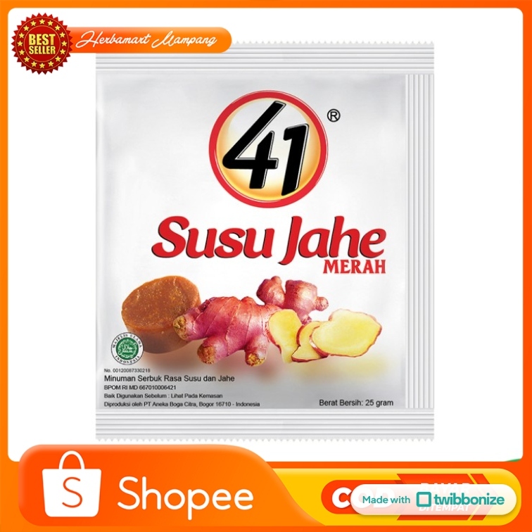 

Susu Jahe Merah 41 isi 10 Sachet