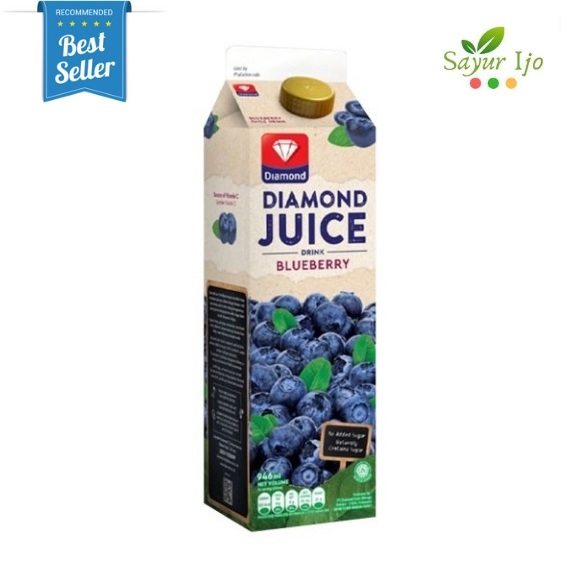 

DIAMOND Juice Drink Bluberry Unsweetened 946 ML / Pack Fresh Jus Rasa Buah Blueberries Asli Minuman Instant Segar