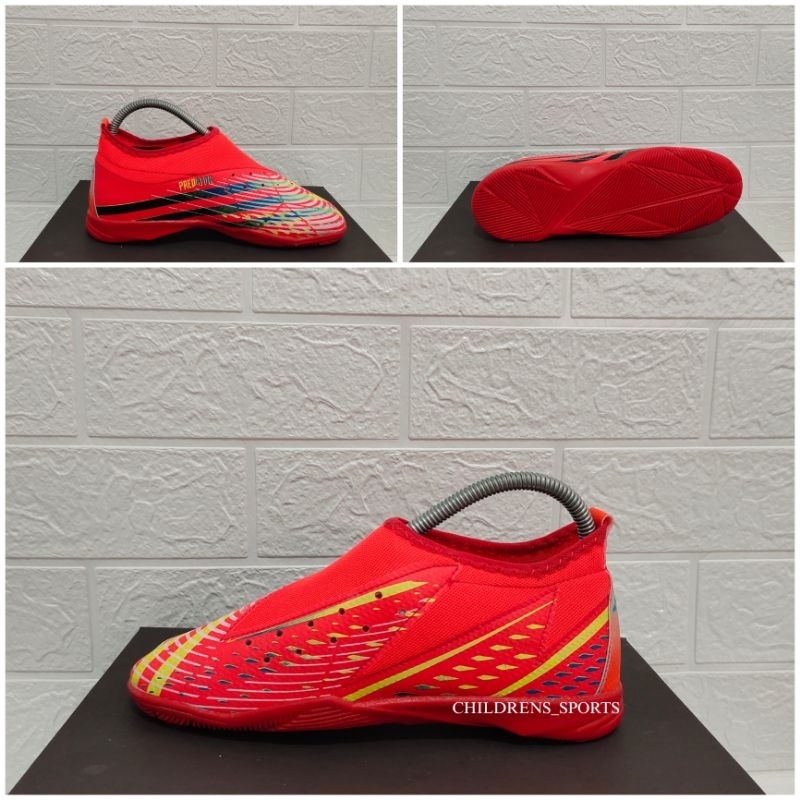 Sepatu Adidas Futsal Predator Edge 3in Anak Original Tali Samping