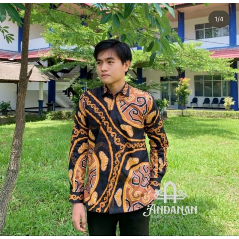 Bahan Batik Lampung Semi Sutra Brown Elegan