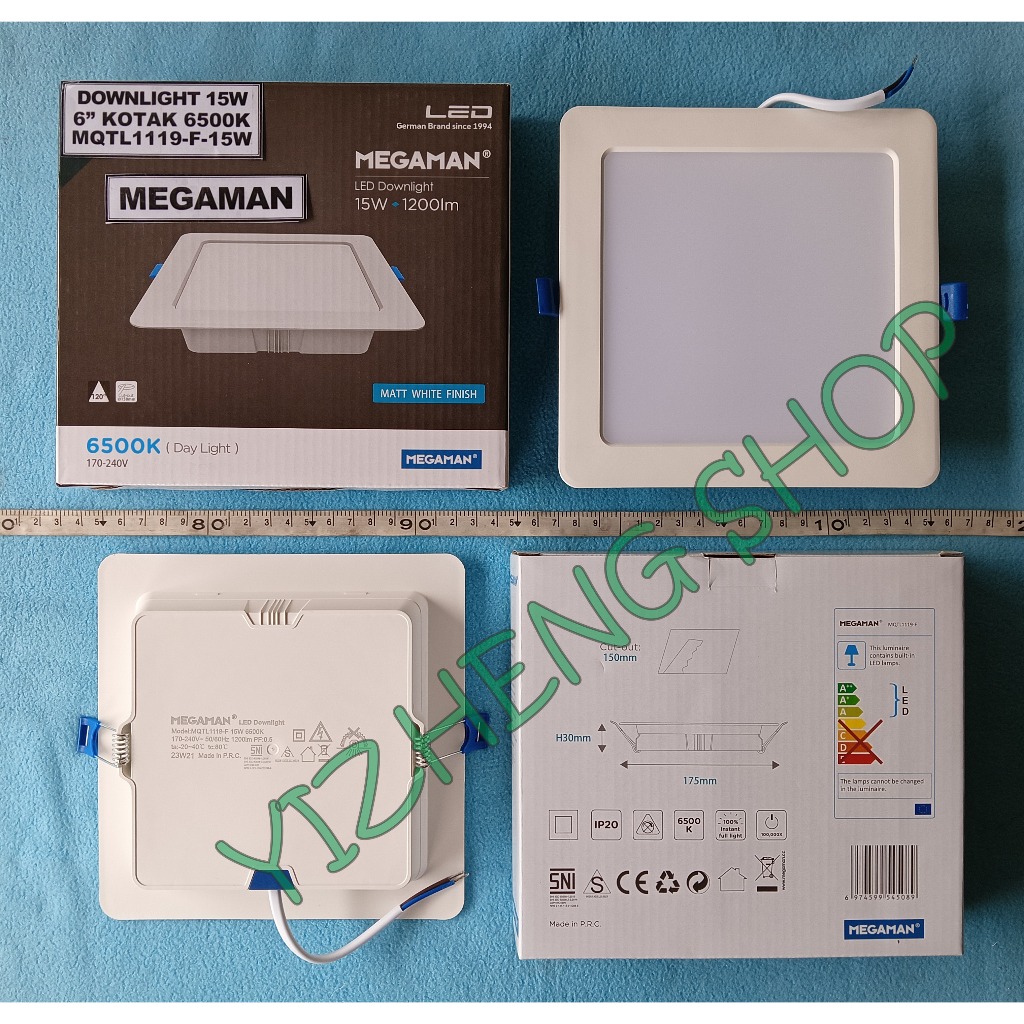 DOWNLIGHT 15W 6" KOTAK MEGAMAN