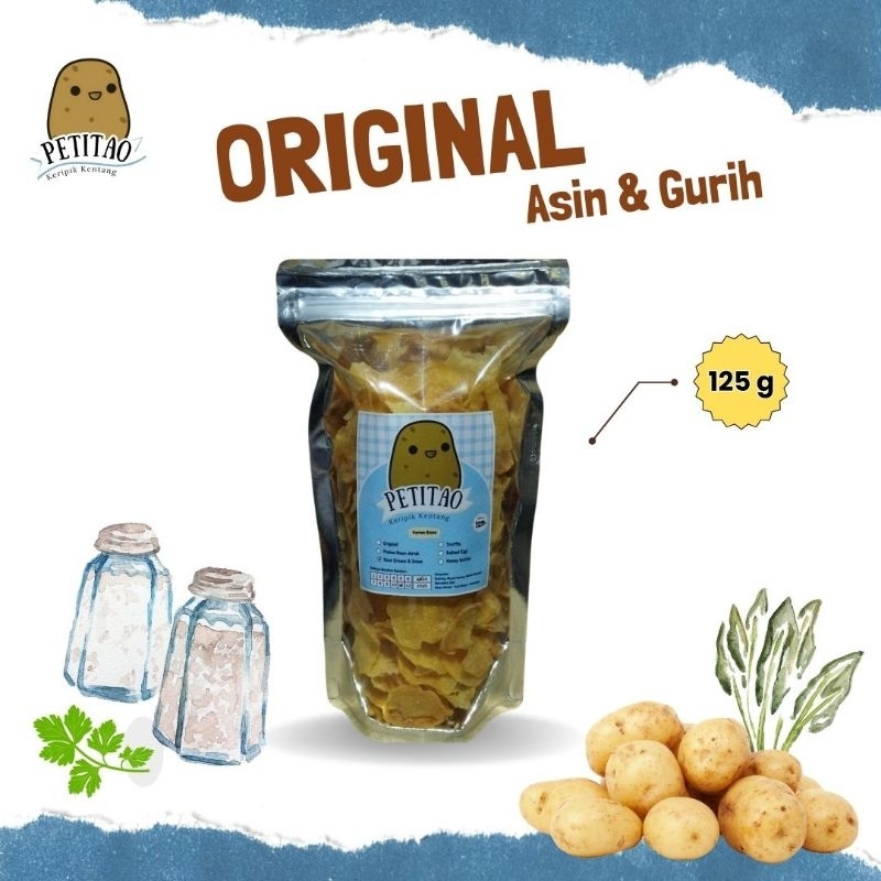 

PETITAO KERIPIK KENTANG 125g - Rasa Original Asin Gurih