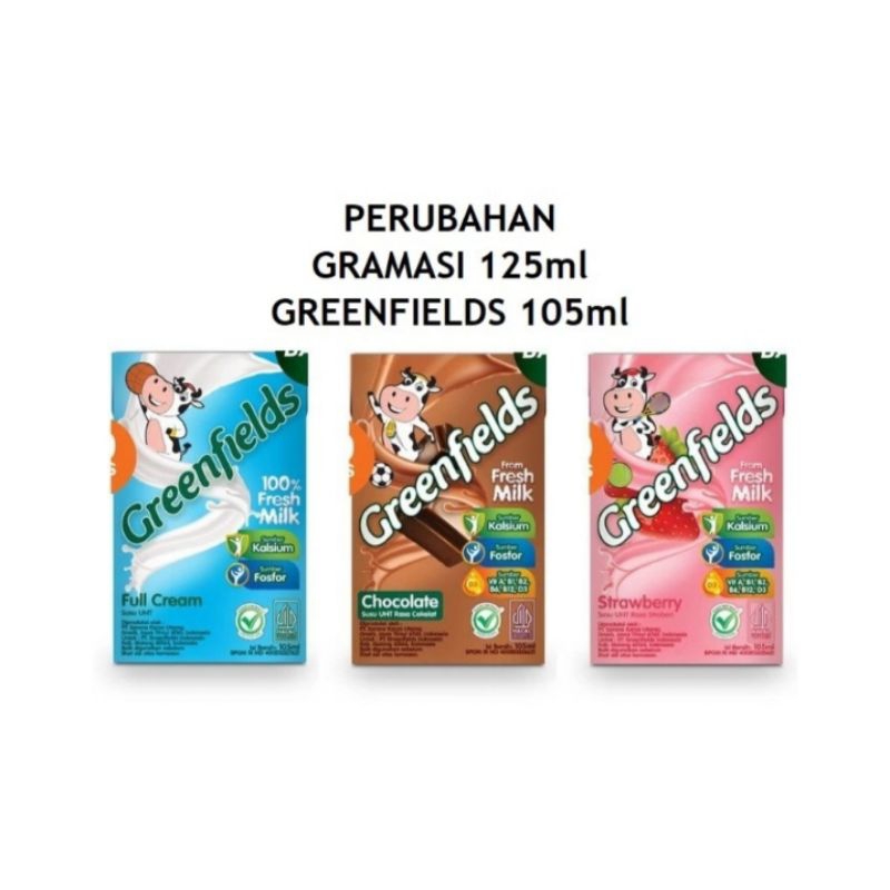 

Greenfields susu uht 105 ml 1 dus isi 40 pcs