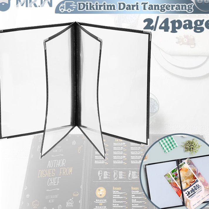 

TERJAMIN A4 Buku Menu Restoran Kulit Cover Pelindung Menu Cover Menu Sampul Buku RestoHitam
