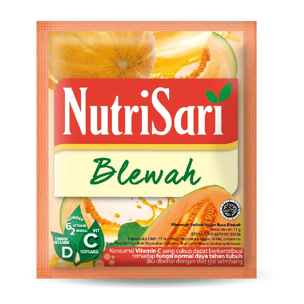 

Minuman Sachet Nutrisari Blewah 1 Renceng 10 pcs