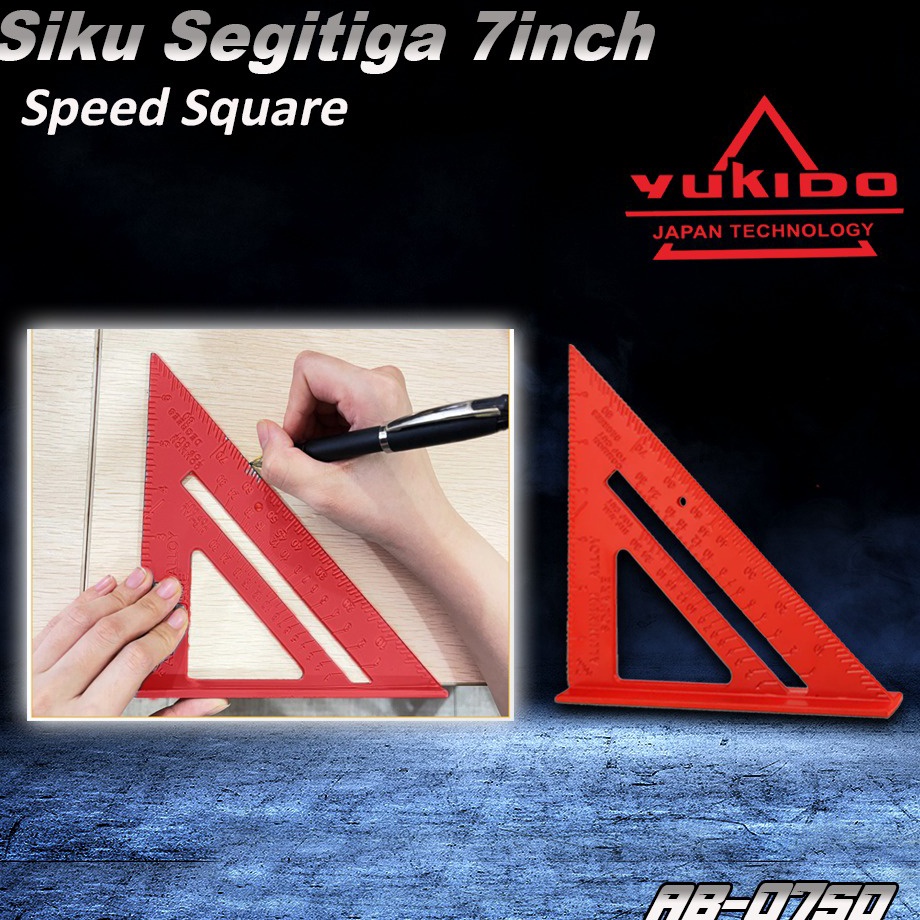 

7 Inci Penggaris Siku Speed Square 7 inch wood working Penggaris segitiga 18 cm