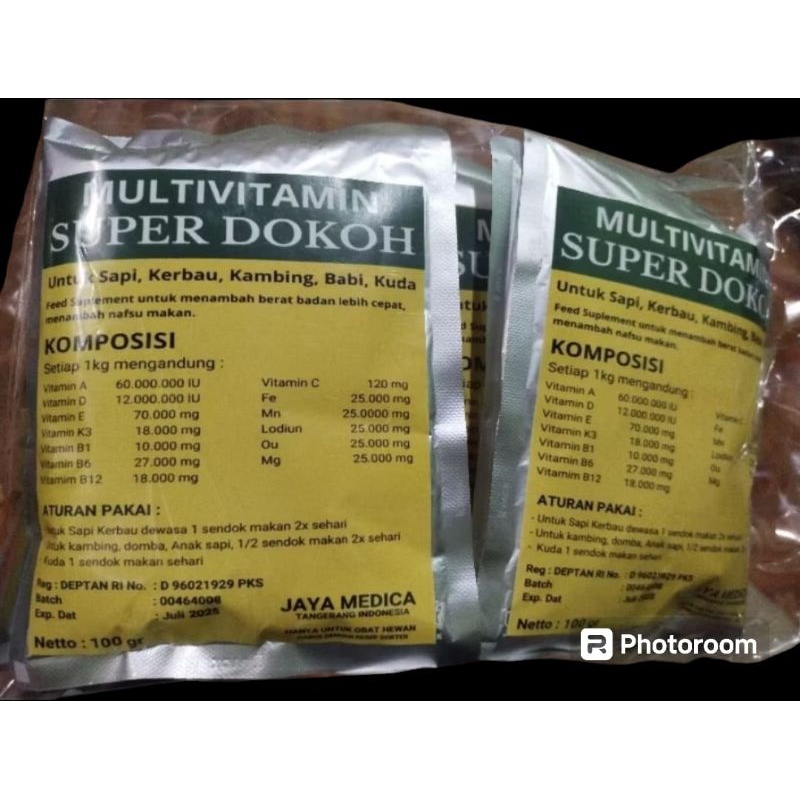 

JAMU SUPER DOKOH VITAMIN PENGGEMUK HEWAN SAPI KERBAU KAMBING